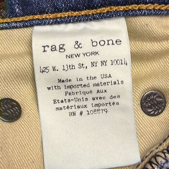 Rag & Bone Jeans Low Rise Style- W1590K510AME Cut-16032 Color Amelie - Picture 12 of 16